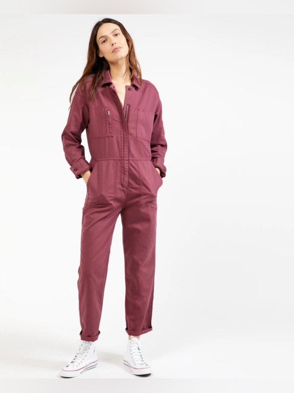 NWT Outerknown Station Jumpsuit  Mauve Utility Jumpsuit Small